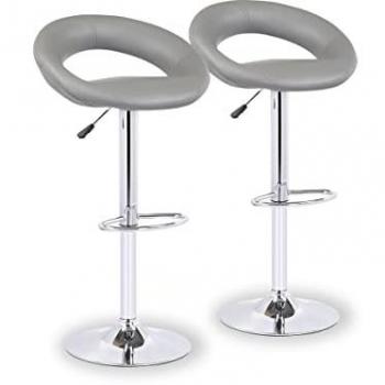 Juego de 2 taburetes para bar Bellini - Gris