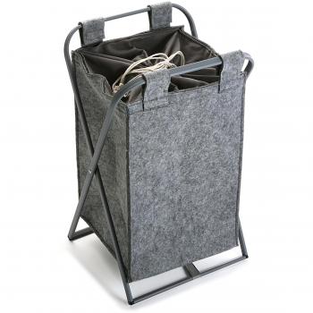 Versa 20890050 Cesto Ropa Tela Gris Oscuro 36 x 33 x 61 cm