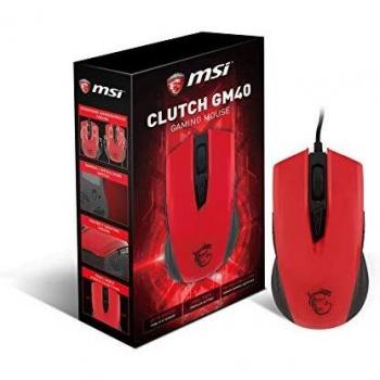MSI Clutch GM40 USB Óptico 5000DPI Rojo Ambidextro - Ratón
