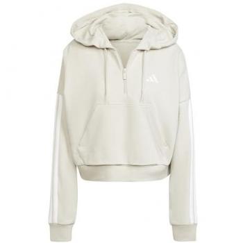 Sudadera con Capucha Essentials de Rizo Francés para Mujer con Cremallera y 3 Rayas - Talla L