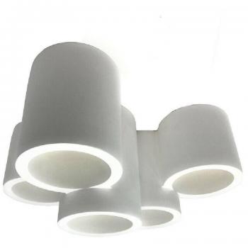 Lámpara de Techo Pintable de Escayola con 5 Cilindros GU10 GS-C07