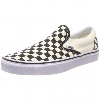 Vans Unisex Classic Slip-On Sneakers - Black and White Checkerboard