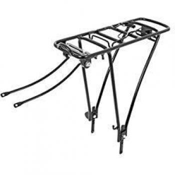 Massi CM-11 Aluminio.Regulable, Adultos Unisex, Negro, Portaequipajes Bicicleta Ajustable