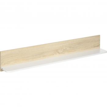 Estante Flotante de Madera Homcom 120x15x20 cm Roble y Blanco