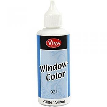 Window Color, plata con purpurina, 80ml
