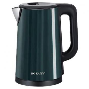 Hervidor de Agua Eléctrico Sokany 2,5 L 1500W Acero Inoxidable con Apagado Automático, Filtro Extraíble y Base Giratoria 360º Libre de BPA