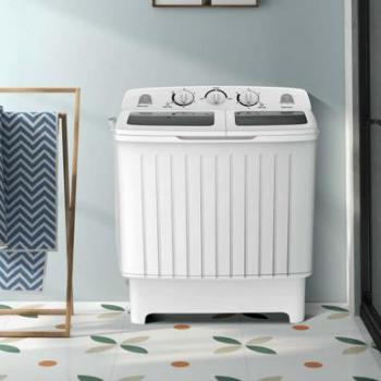 Compact Portable Twin-Tub Washing Machine with 1.8 cu. ft. Capacity