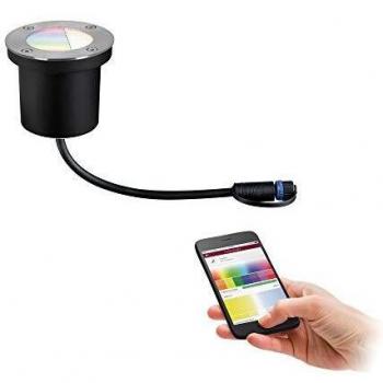Luz empotrable de suelo Paulmann Plug & Shine IP65 RGBW 24V ZigBee 3.6W