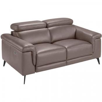 Sofá 2 plazas piel de vacuno ANGEL CERDÁ 6106C, Vison, Piel, 170 x 103 x 99 cm