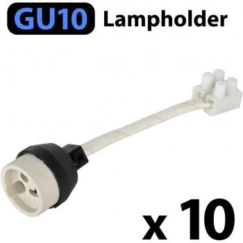 JRing 10 Pcs GU10 Soportes Para lámparas Downlighter de Alimentación y Bloque Terminal/Puente