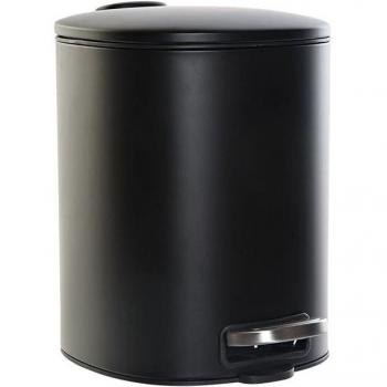 Cubo de Basura Mate Negro de Metal Loft 5 L (25,2 x 20 x 27 cm) DKD Home Decor