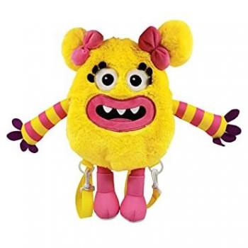 Mochila de Peluche Momonsters Hihi 35 cm, Producto Oficial, Color Amarillo
