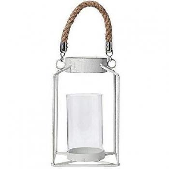 BigBuy Home Candelabros, Blanco, 14 x 14 x 22 cm