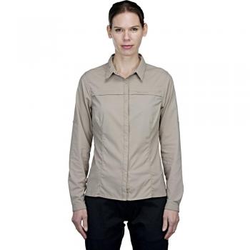 Craghoppers Ladies Nosilife Pro Long Sleeve Travel Shirt Brown