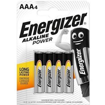 Energizer - Alkaline Power, Pack de 4 pilas AAA, larga duración para uso cotidiano, sin sulfatación y mantiene carga 10 años