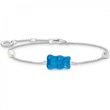 Thomas Sabo HARIBO Blue Goldbear Bracelet with Freshwater Pearl and Zirconia in Sterling Silver