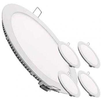 Placa Downlight LED Circular Plana 24W 2200LM Corte 280mm Blanco Frío 6500K - Pack de 5 Unidades