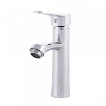 Grifo Lavabo Aleación Zinc, Cromado, Agua Caliente-Fría, Latiguillos, Caño Bajo, Monomando [QLI-FA919]