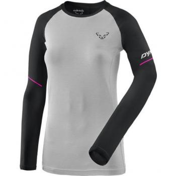 Dynafit Camiseta De Manga Larga Alpine Pro Mujer - Color Gris, Negro y Blanco - Talla L