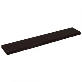 Encimera de baño madera maciza tratada gris oscuro 160x30x6 cm