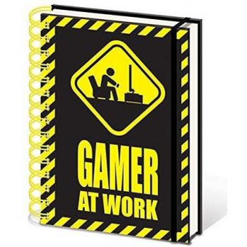 Cuaderno de notas A5 con espiral, diseño de Gamer At Work