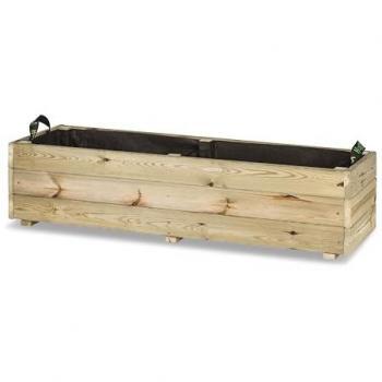 Jardinera Rectangular de Madera para Exterior 120x40cm - 102 Litros con Protección Autoclave Nivel IV