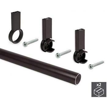 EMUCA Kit Tubos Armario 7062213, Cromado, D.28 x 950