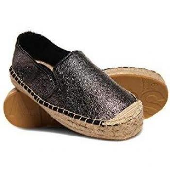 Superdry Polly Flatform Espadrille, Alpargata Mujer, Gris