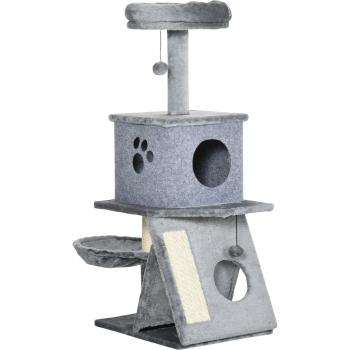Árbol Rascador para Gatos con Múltiples Espacios para Jugar y Descansar 50x40x111 cm Gris