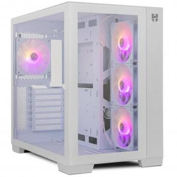 NOX Hummer Astra Miditorre Deluxe ATX Gaming Caja - Blanca con ARGB, Cristal Templado, 2x USB 3.0, 1x USB Tipo-C