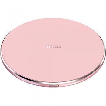 TOZO W1 Cargador Inalámbrico con Certificado Qi Ultrafino Aluminio CNC unibody Rápida Wireless Charger Rosa