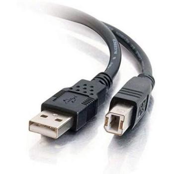 C2G - Cable USB 2.0 A/B Macho a Macho en Color Negro de 2 Metros