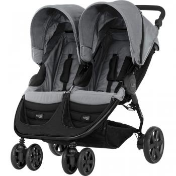 Britax B-Agile Doble - Silla de paseo gemelar, color Steel Grey
