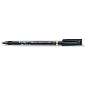 Marcador permanente Staedtler Lumocolor 319, punta de pincel/fina, color negro