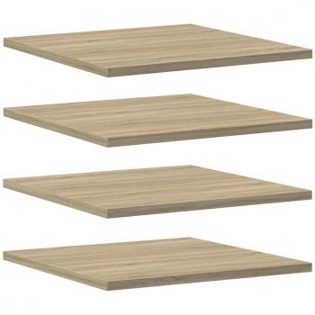 Sonoma Oak Bookshelf Boards Set of 4, 40x40cm, Engineered Wood