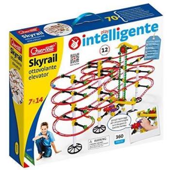 Quercetti-Quercetti-6661 Skyrail Montaña Rusa Elevator-Circuito de canicas, Juego Educativo de construcción