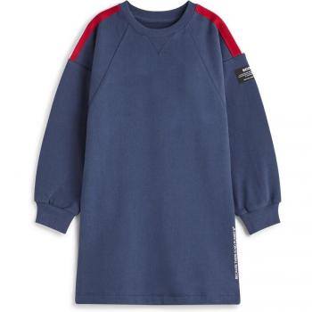 Vestido Ecoalf Boura de Manga Larga para Niñas en Color Azul - 6 Años con Puños de Canalé