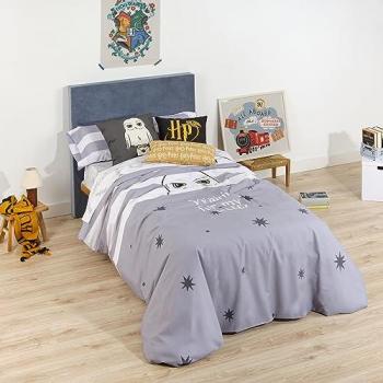 Funda Nórdica Harry Potter Waiting Letter 100% Algodón con Botones Multicolor 175 Hilos 200 x 200 cm para Cama de 120, Extrasuave, Made in Spain