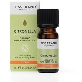 Aceite Esencial de Citronela Orgánico 9ml - 100% Puro, Aromaterapia, Aceite para Masaje y Difusor