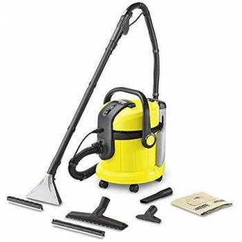 Kärcher SE 4001 - Lava-aspiradora, Limpieza Profunda en Superficies Textiles Mediante Pulverización, Aspiradora Seco y Húmedo, 1400 W, 4 + 4 L Depósito Agua Limpia/Sucia, Negro, Amarillo