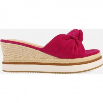 Sandalias de cuña de mujer tipo pala con detalle de nudo