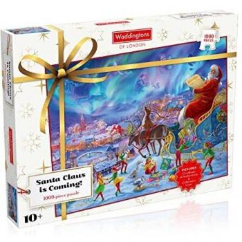 Waddingtons WM01768-ML1-6 Christmas 2021 1000 Piece Jigsaw Puzzle Game, Multi
