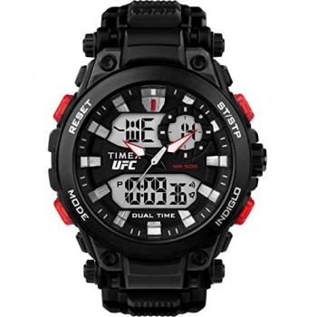 Timex UFC Impact Analog-Digital Watch, Black, Men's, 50mm Resin Strap