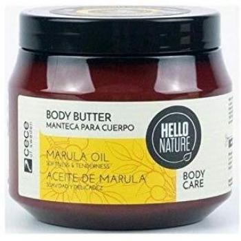 Hello Nature Marula Oil Body Butter | Crema Hidratante de Aceite de Marula 250 ml | Crema Corporal | Con Propiedades Antioxidantes Para Pieles Opacas| Contiene vitamina E y Aceite de Jojoba