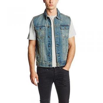 Urban Classics Light Blue Denim Vest for Men - Sizes M to XXL