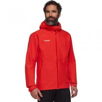 Mammut Alto Light HS Hooded Jacket for Men - Lightweight Red Hardshell Jacket