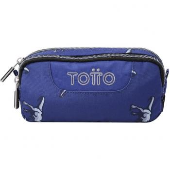 Estuche Totto Sobre escolar eco-friendly dos compartimentos color azul