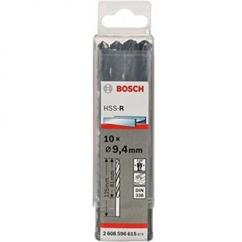 Bosch 2 608 596 615 - Pack de 10 brocas para metal HSS-R, DIN 338
