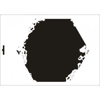 UMR-Design W-395 Portrait Hexagon Textil- / wallstencil Size A3
