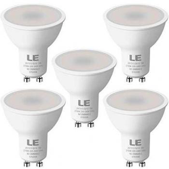LE Bombilla LED GU10 5.2 W, Bombilla GU10 LED 400 Lumen, luz Blanca Cálida 2700 K, Bombilla GU10 equivalente a Halógenas de 50 W, Lámpara LED GU10, Ángulo de haz de 120°, No Regulable, Paquete de 5